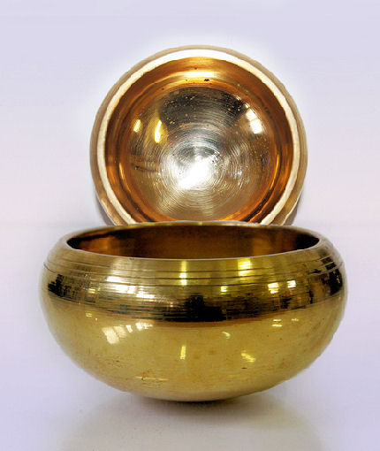 Чаша поющая тибетская Nepal золотая 7 металлов