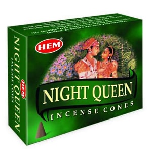 Благовония HEM Индия Аромат Night Queen бодрящий, свежий и утонченный.